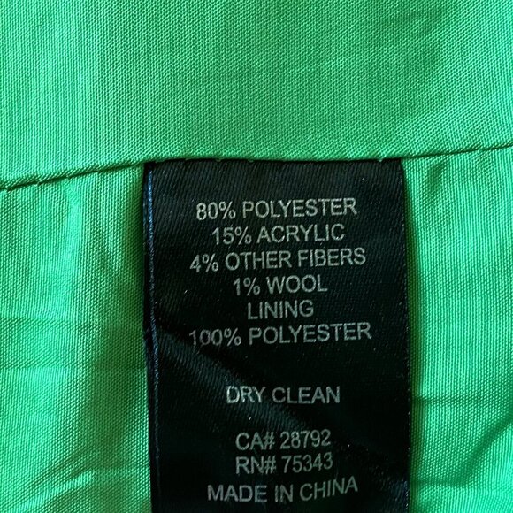 Rachel Zoe Womens Green Tweed Blazer Jacket Size S Boucle Textured Cropped Lined - Picture 9 of 11